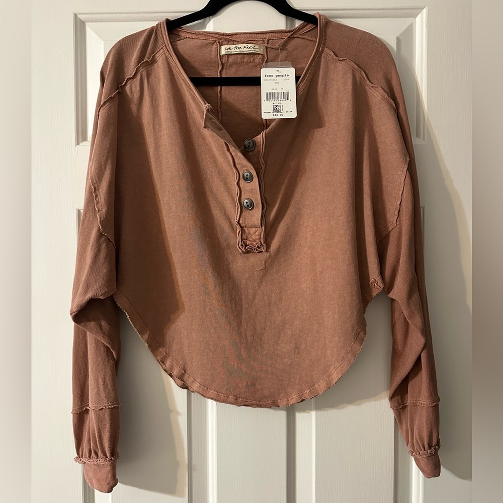 Free People Deep Blush Top